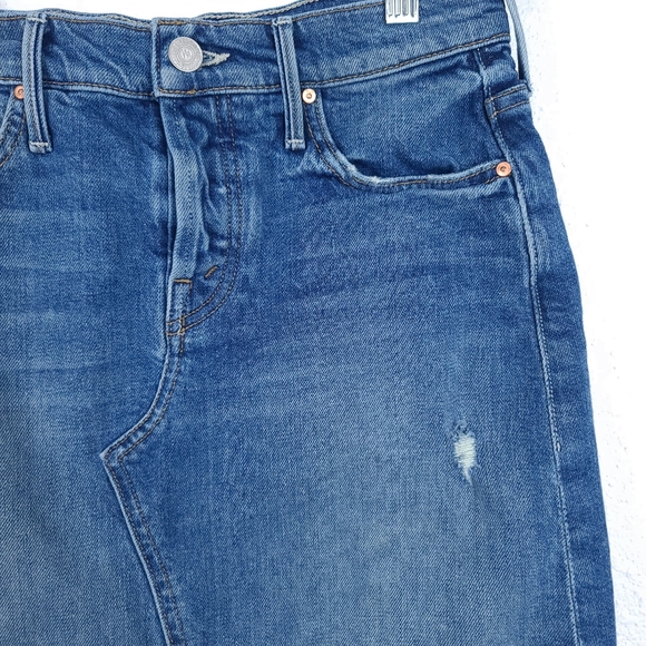 MOTHER Superior The Tomcat Mini Skirt Fray in Playing Dirty Wash - Picture 6 of 16